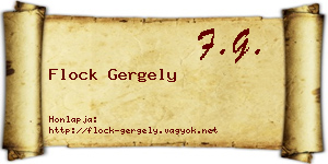 Flock Gergely névjegykártya